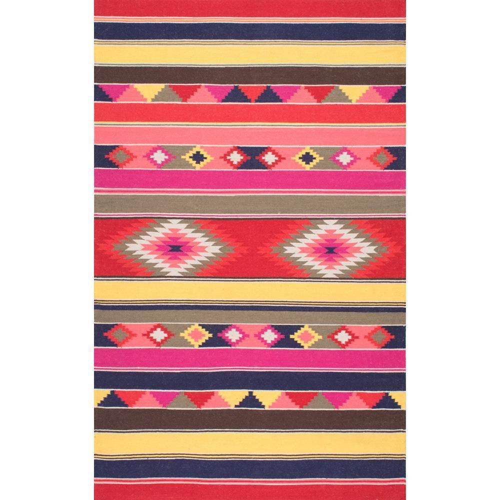 nuLOOM Ladonna Tribal Kilim Multi 4 ft. x 6 ft. Area Rug-SPFA01A-406 - The Home Depot | The Home Depot