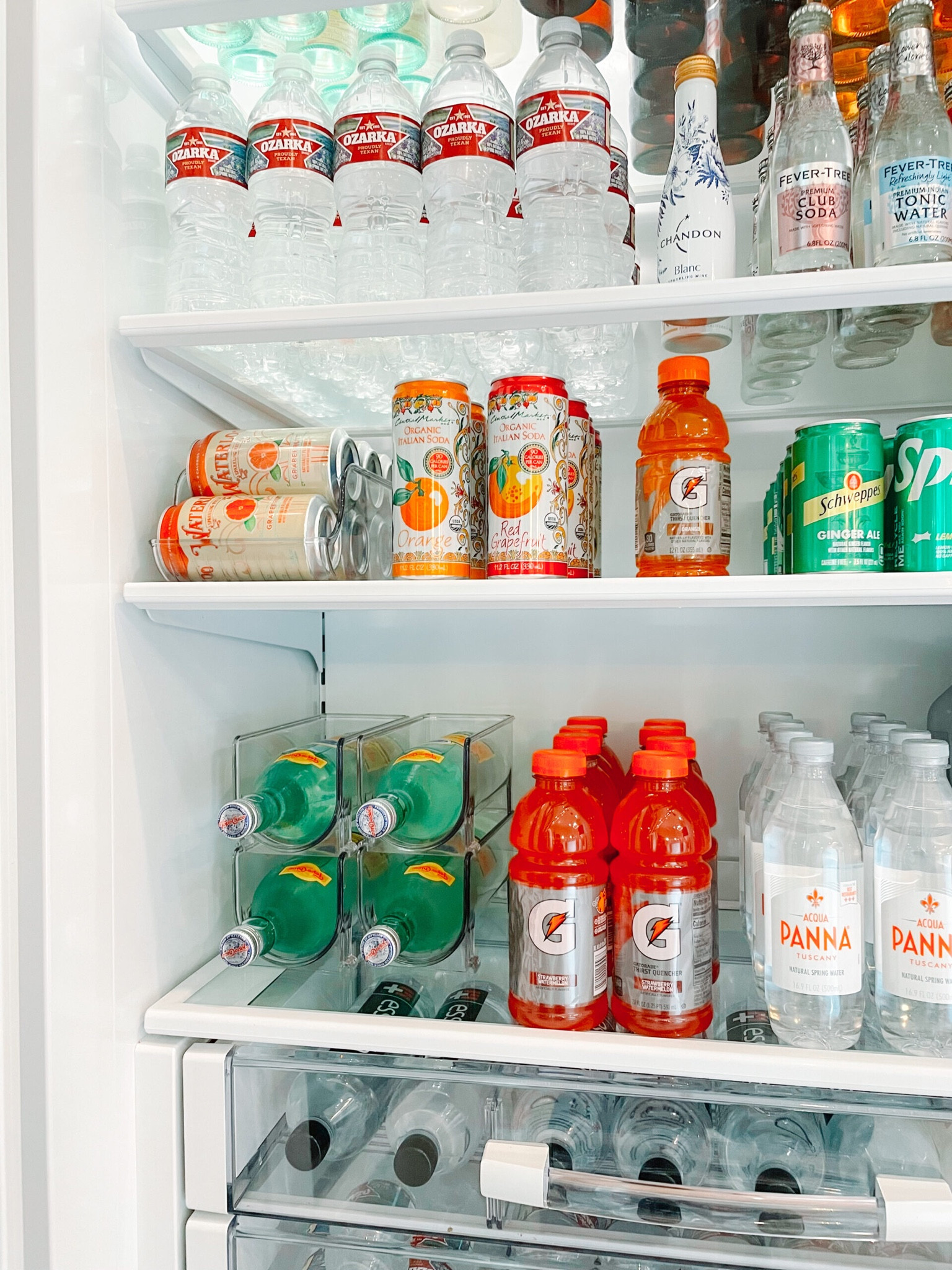 iDesign Linus Fridge Bins Soda Can Organizer with Shelf