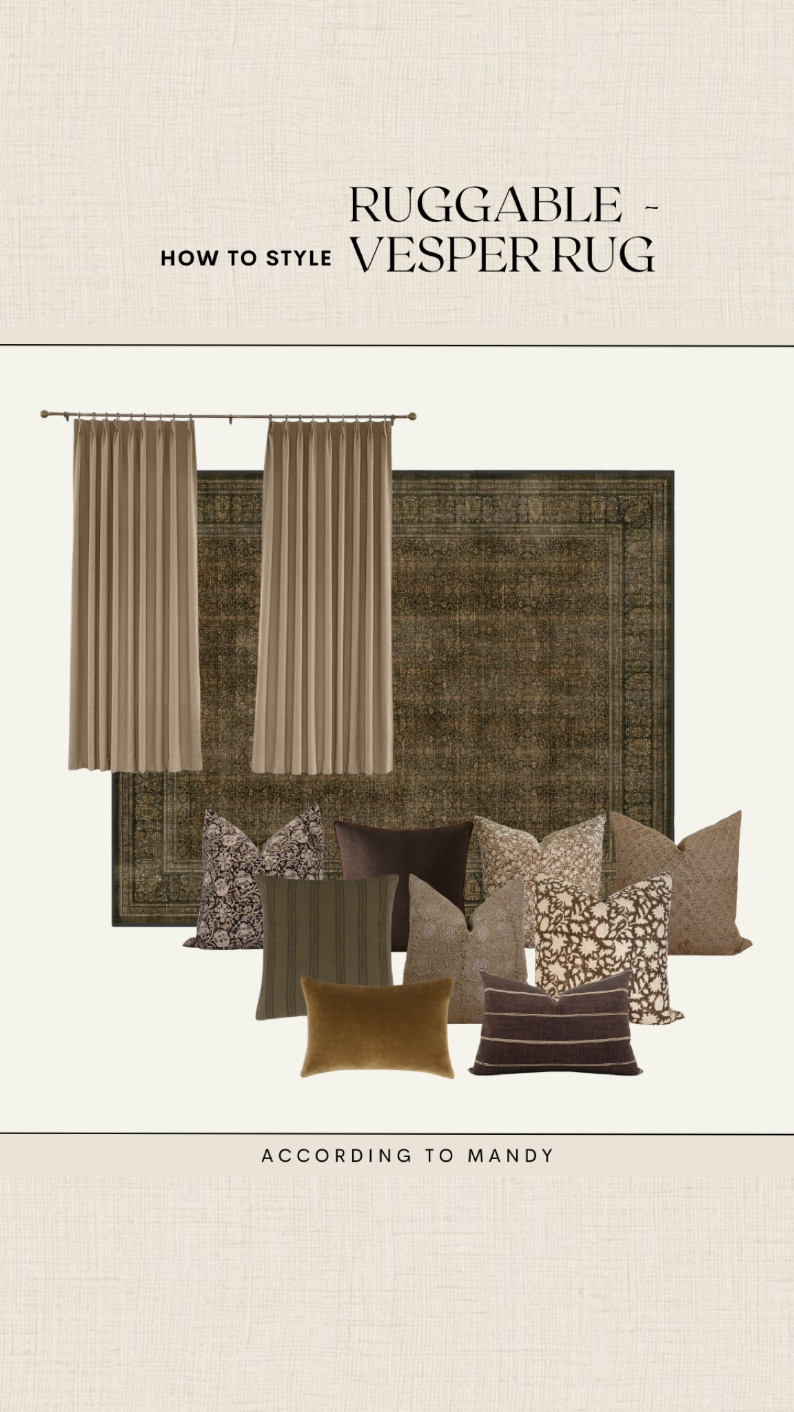 How to Style: Ruggable - Vesper Rug! 

Ruggable, rug, washable rug, vintage look, vintage rug, how to style, living room inspiration, bedroom inspiration, pinch pleat curtains, home finds, pillow covers, pillows, patterned pillow, etsy pillow, etsy finds, Amazon finds, spring pillows, lulu and Georgia, pillow finds 

#LTKstyletip #LTKhome