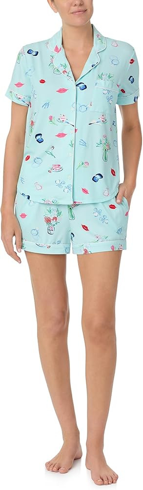 kate spade new york Short Sleeve Knit Shorty Pj Set | Amazon (US)