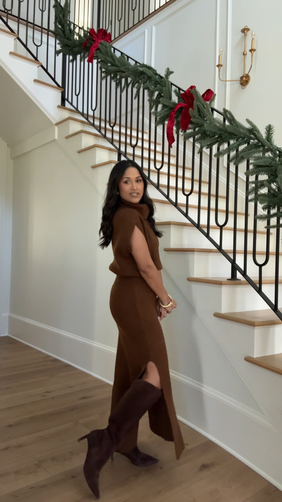 Linking to my Thanksgiving outfit here. My dress is currently 40% OFF with code: THANKFUL 
plus it comes in more colors! I’m wearing the sz small here, but could have sized down to the XS because it’s very stretchy. 
#cyberweeksale 


#LTKCyberWeek #LTKSaleAlert