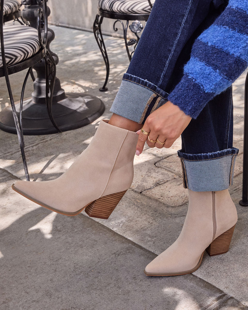 Rowyn Faux Suede Heeled Bootie | VICI