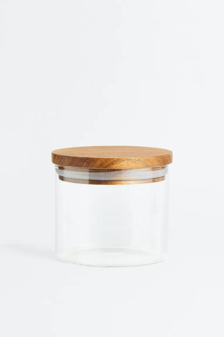 Glass jar with lid | H&M (UK, MY, IN, SG, PH, TW, HK)