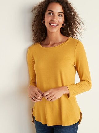 Luxe Bracelet-Sleeve Hi-Lo Hem Tee for Women | Old Navy (CA)