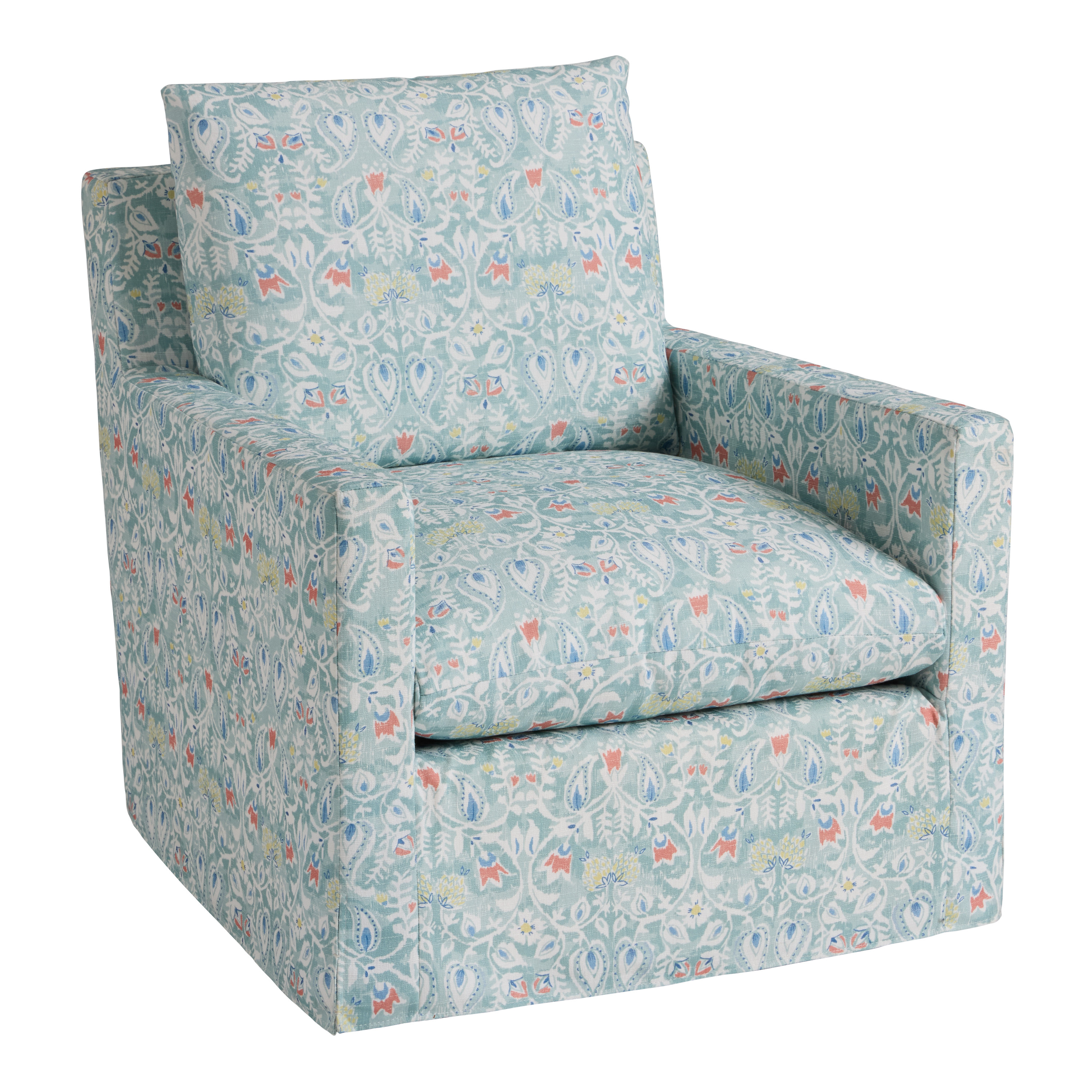 Brynn Feather Filled Swivel Chair | World Market