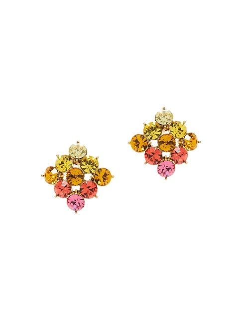 Goldtone & Glass Crystal Simple Stud Earrings | Saks Fifth Avenue