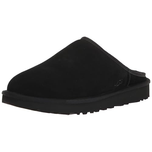 UGG Men's Classic Slip-On Slipper, Black, 10 | Amazon (US)