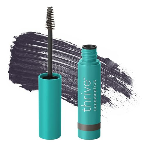 Thrive Causemetics Instant Brow Fix Semi-Permanent Eyebrow Gel, Waterproof Tinted Eye Brow Gel with Vitamin B5, Smudge-Proof, Vegan & Cruelty Free, Nan (Charcoal) | Amazon (US)
