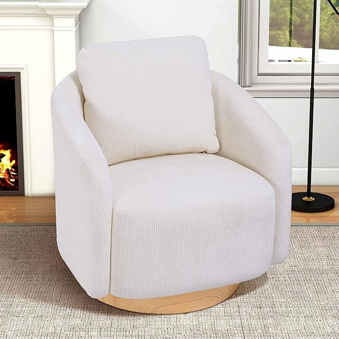 Aoiy & Wifon 360 Degree Swivel Accent Chair, Comfy Living Room Accent Chair, Modern Swivel Barrel... | Amazon (US)