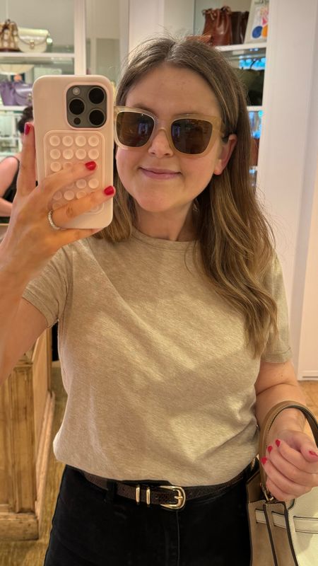 Obsessed with these sunglasses! The color is perfect for summer, especially if you want a lighter pair of sunglasses that aren’t white. 

#LTKSeasonal