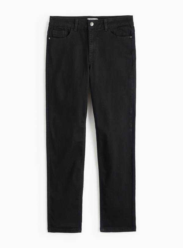PETITE Black Straight Leg Denim Jeans 12 | Tu Clothing
