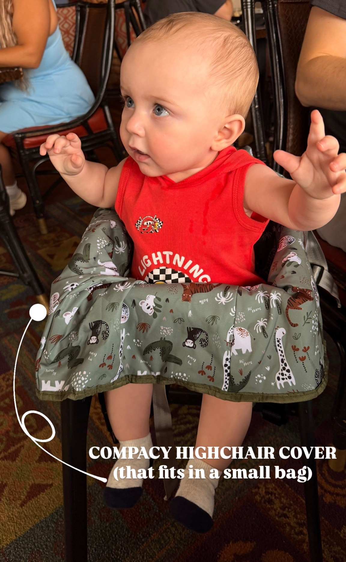 One of my favorite mom travel hacks for babies 👶✈️

This compact highchair cover folds up small enough to fit in a diaper bag, which makes it perfect for travel days, restaurants, and Disney trips with kids. Instead of worrying about how clean a restaurant highchair is, I just pull this out and it creates a soft barrier for baby.

It’s lightweight, easy to pack, and honestly one of those baby travel essentials I’m so glad I brought.

Perfect for:
• traveling with a baby
• restaurants with babies
• Disney with kids
• diaper bag must-haves
• baby travel essentials

I linked the portable highchair cover we used because it folds down super small.

✨ Save this for your baby travel packing list!

#babytravel
#momtravelhacks
#babytravelessentials
#travelingwithbaby
#momlifehacks
#diaperbagessentials
#travelwithkids
#restaurantwithbaby
#familytravel
#disneywithkids
#momlife
#babygear
#parentinghacks


#LTKKids #LTKBaby #LTKmomlife
