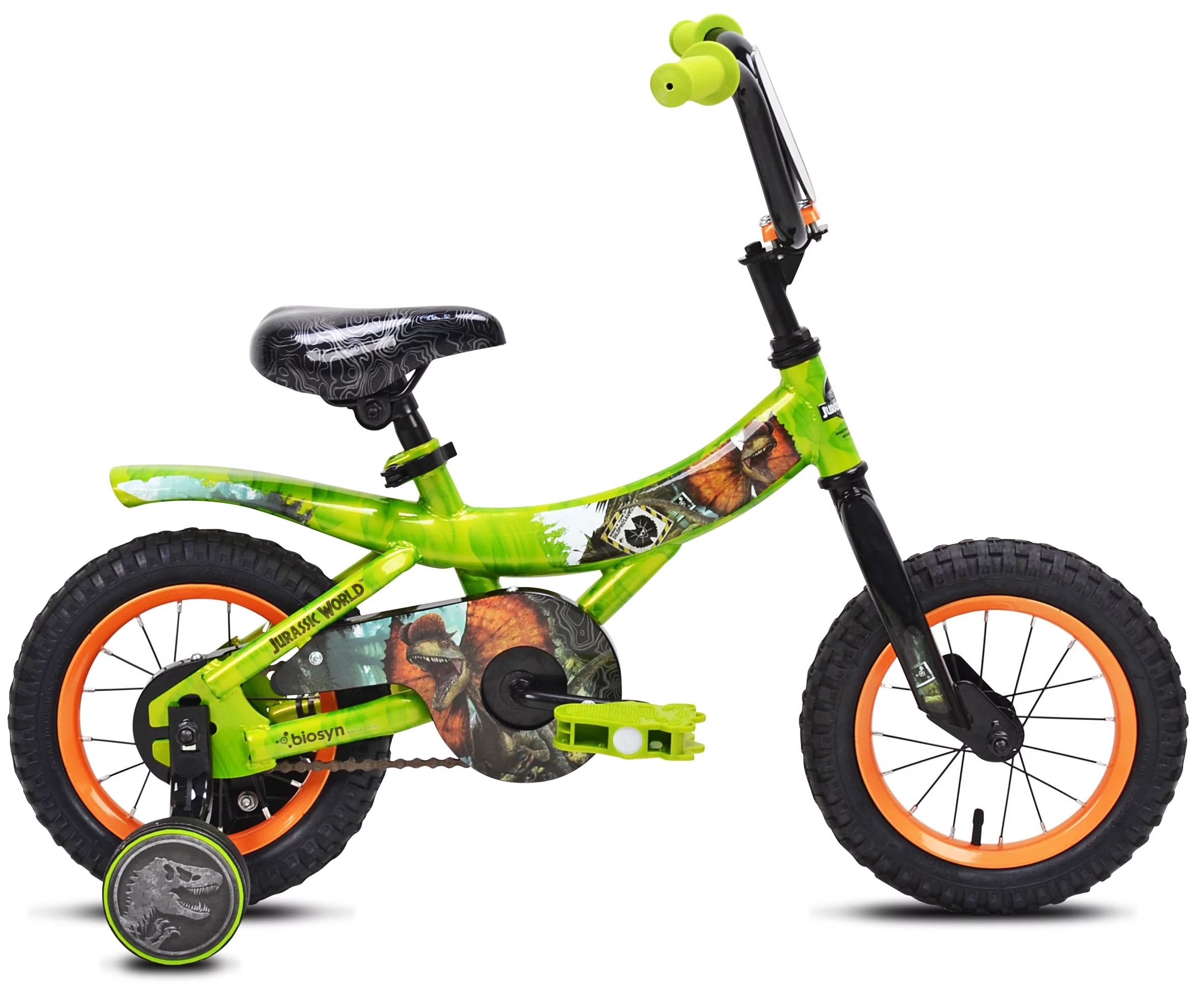 Jurassic World™ 12-inch Raptor Boy's Bicycle with Training Wheel, Green and Orange | Walmart (US)