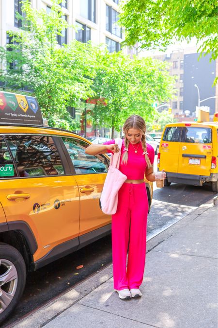 Pink set and accessories worn for a morning in New York 🩷🩷

#LTKFindsUnder100 #LTKFindsUnder50