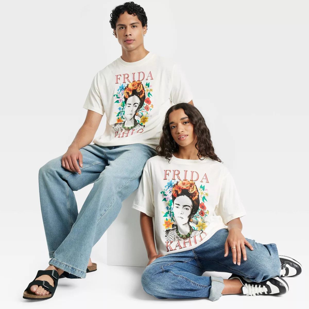 Latino Heritage Month Adult Short Sleeve Frida Kahlo Graphic T-Shirt - White | Target