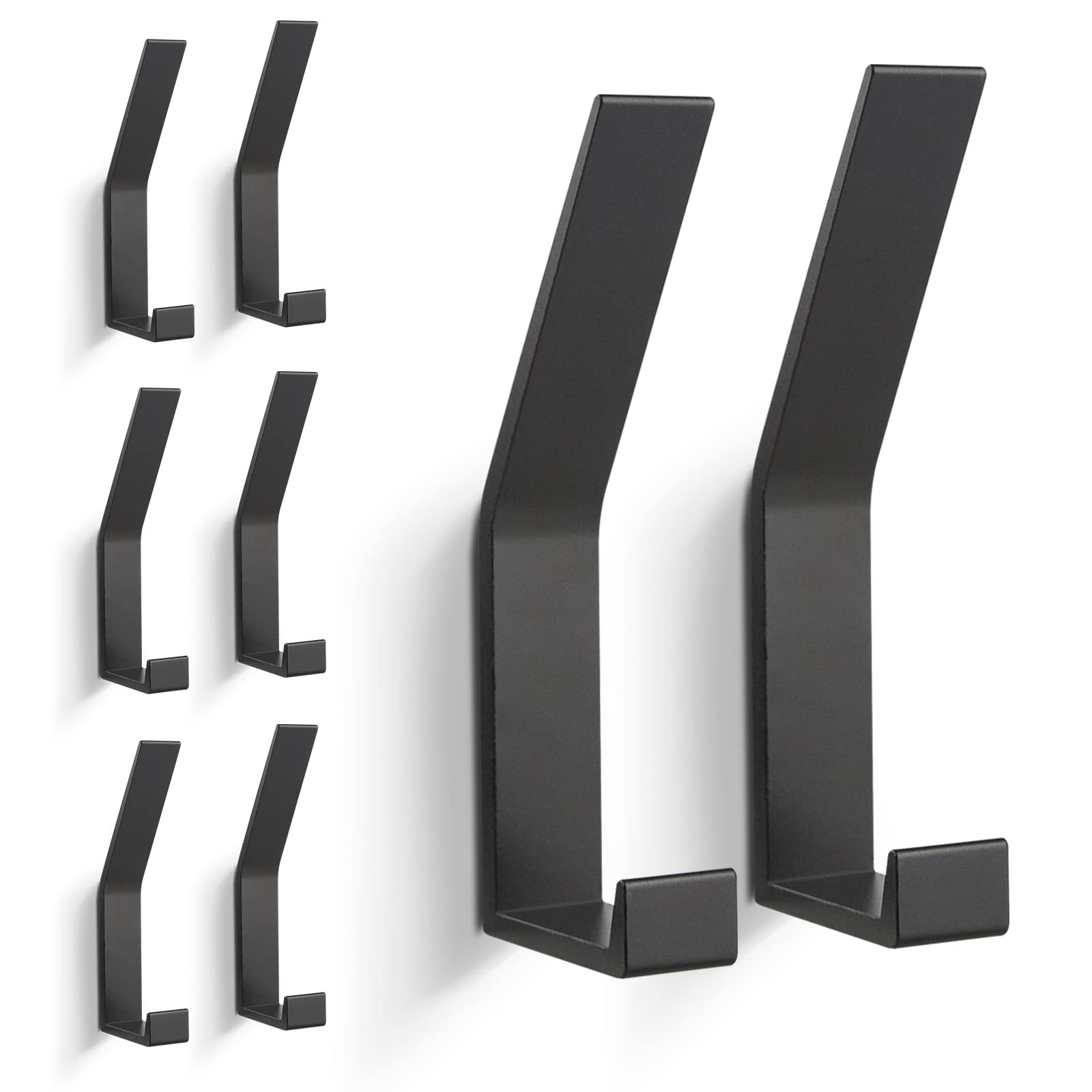 Coat Hooks Wall Mounted, 8 Packs Wall Hooks for Hanging Clothes, Coat, Towel, Rope, Keys, Hats, P... | Amazon (US)