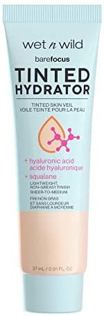 Wet n Wild Bare Focus Tinted Hydrator Tinted Skin Veil Hyaluronic Acid Light Medium | Amazon (US)