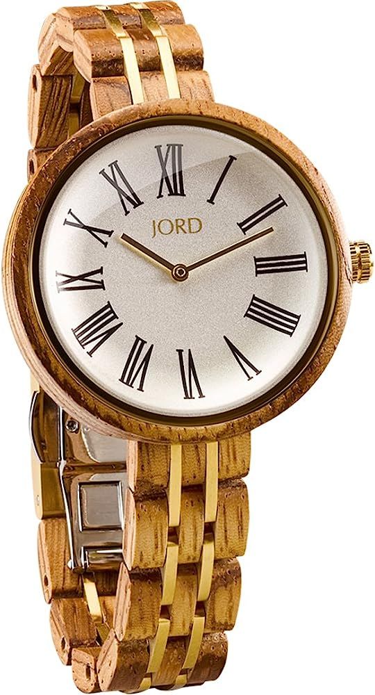Wooden Wrist Watches for Women - Cassia Series/Wood and Metal Watch Band/Wood Bezel/Analog Quartz... | Amazon (US)