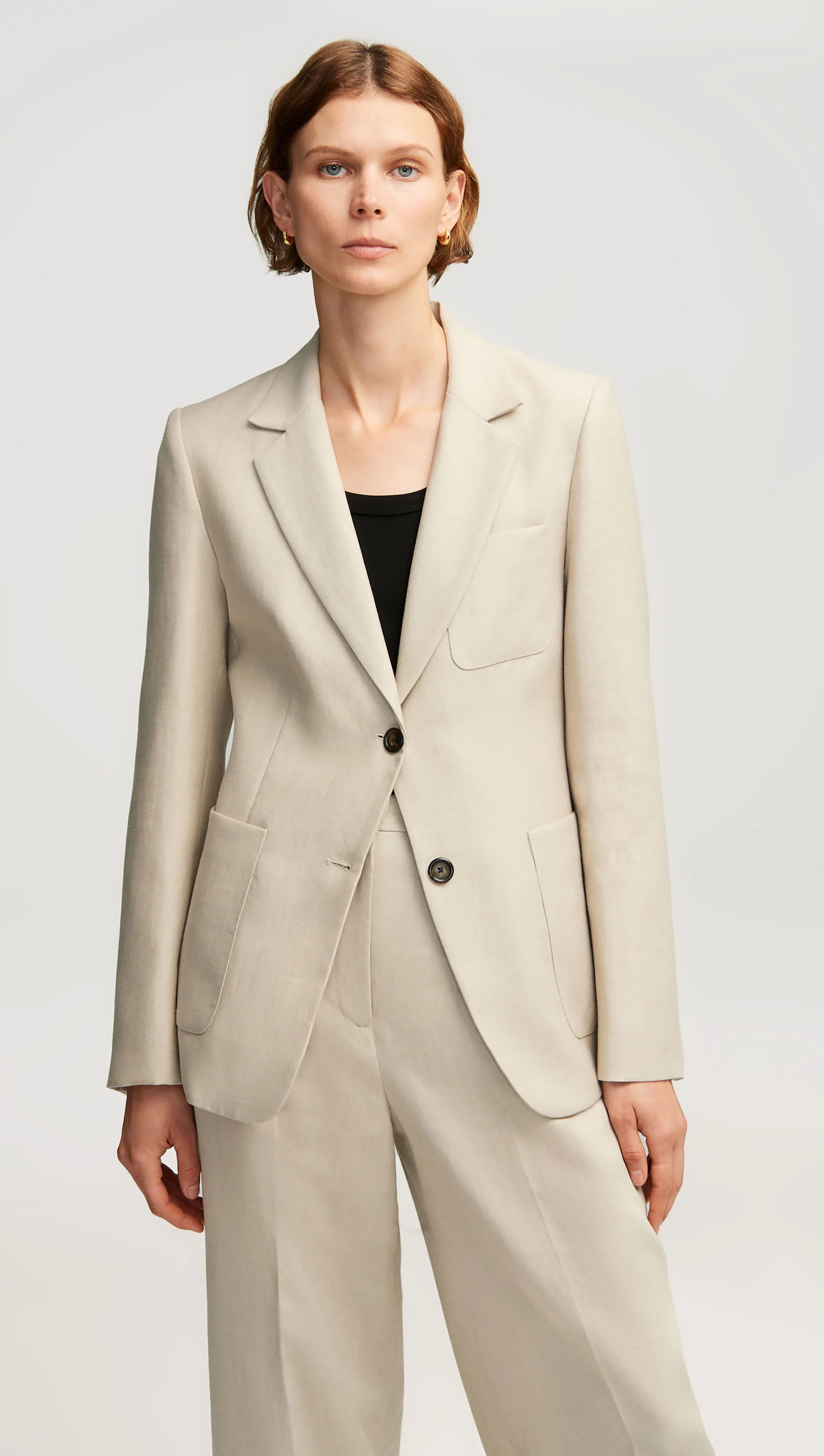 Weekend Blazer in Linen | Women's Blazer | Argent | Argent