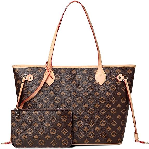WOQED Handbags for Women Tote Large Purses Top Handle Satchel Bags Leather Shoulder Purse 2 Sets ... | Amazon (US)
