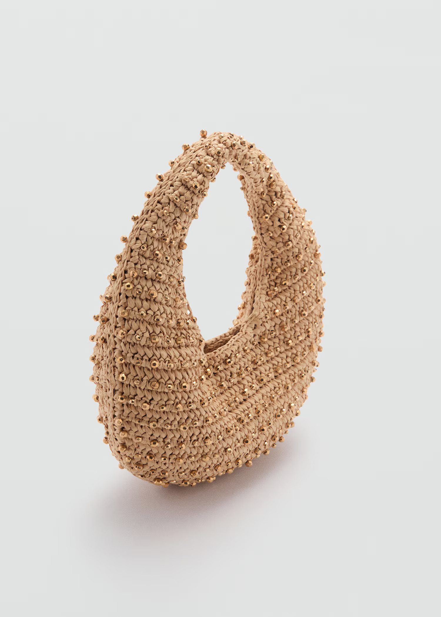 Natural fibre bag with beads - Women | MNG Australia | Mango (US/MX/AU)