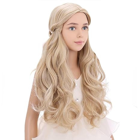 Kids Blonde Wig Child Wig Long Wavy Wigs for Kids Heat Resistant Synthetic Hair Girls Cosplay Cos... | Amazon (US)