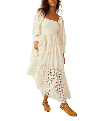 Free People Women's Perfect Storm Smocked Maxi Dress - Macy's | Macy's