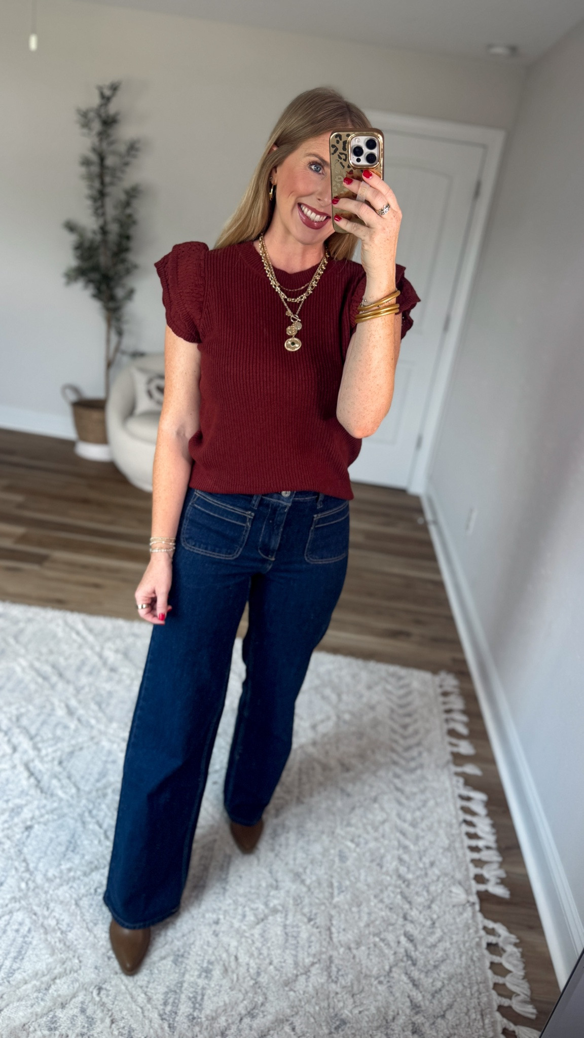 Weekend Walmart Wins try-on
Double ruffle short sleeve sweater- small
Patch pocket jeans- 6 long

#LTKootd #LTKxWalmart