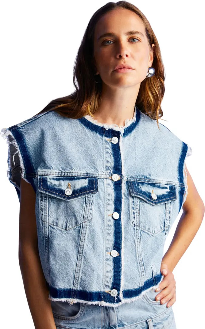 Nocturne Fringed Jean Vest | Nordstrom | Nordstrom