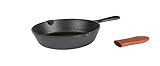 Lodge Cast Iron Skillet with Red Mini Silicone Hot Handle Holder, 8-inch | Amazon (US)