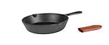 Lodge Cast Iron Skillet with Red Mini Silicone Hot Handle Holder, 8-inch | Amazon (US)
