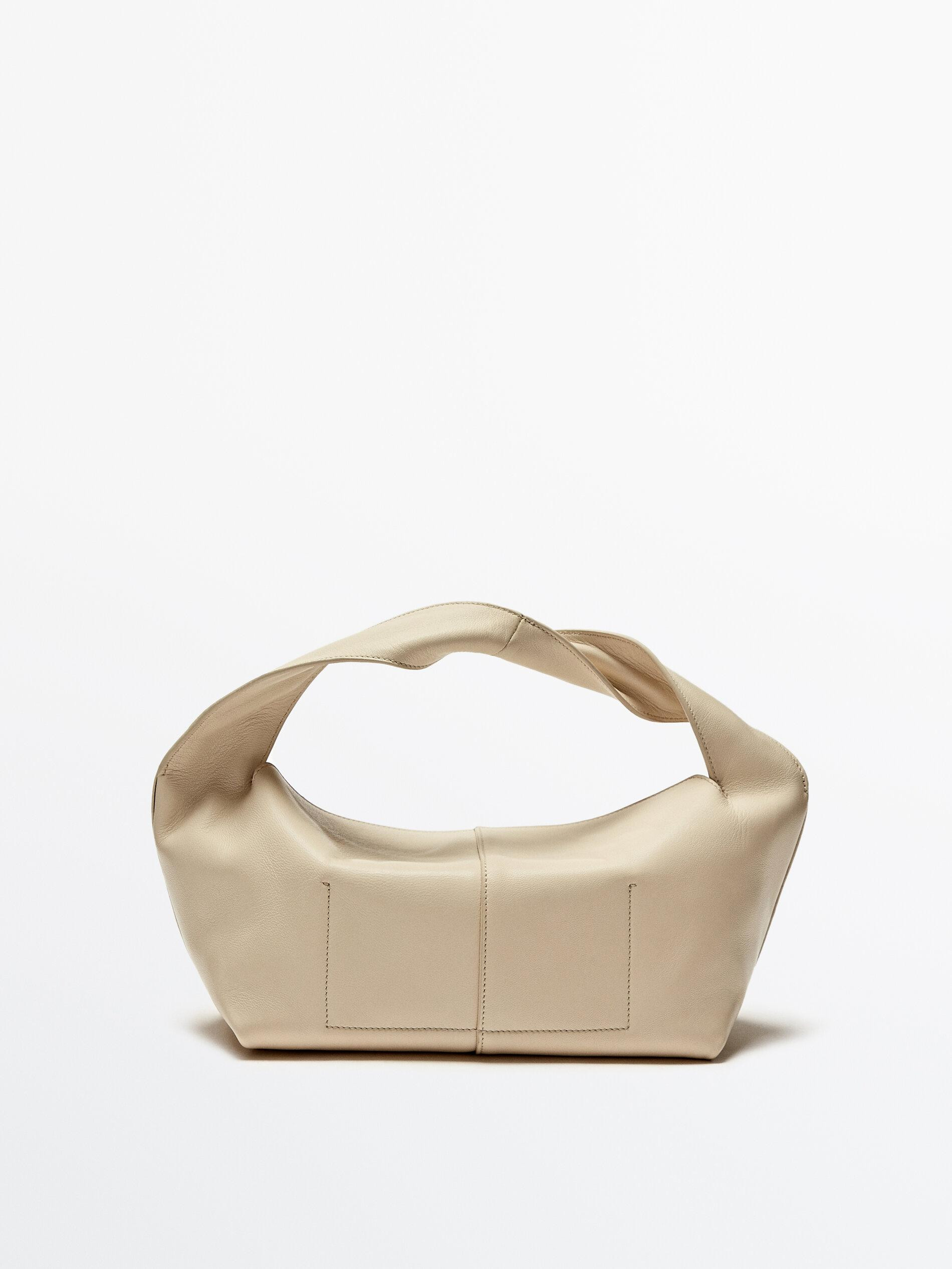Nappa leather croissant bag | Massimo Dutti US