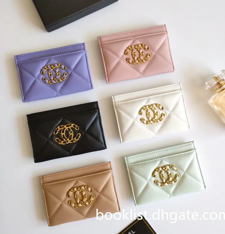 Dupe Chanel Purse Mini Fashion Designer Cute Card Holder CC Wallet For Women With Gift Box From B... | DHGate