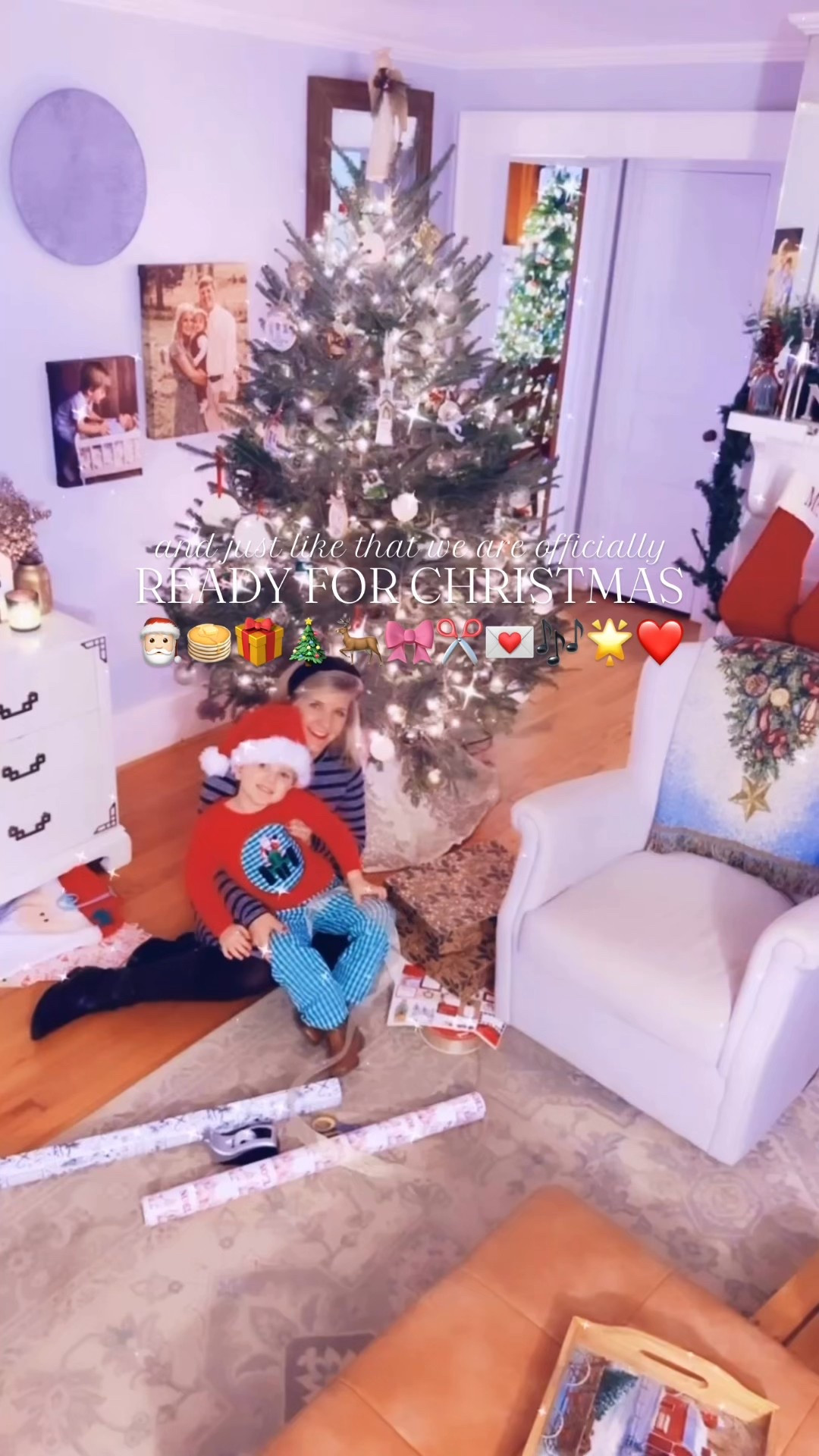 Just been the merriest little December Saturday over here and we are officially 🎶 ready for Christmas 🎶 here in the Mabry household!! 🎄🎅🏻🥞🎀❤️🦌🌟🎁 #readyforchristmas #decemberweekend #tistheseason 

Merry December mornings call for Santa Claus 🎅🏻 pancakes 🥞 around here!!! ❤️ And these santa babies 👶🏼🩵 sure were excited about them!!! 🤭🥰😍Being a mama to little ones at Christmas time is just so special 🎄🥞✨ and I love getting to make this time of year so magical for my babies!!! 👶🏼🎅🏻🎁🦌🌟 #christmasmagic #santapancakes 

Judson got a haircut 💈 this morning and then we were off in their matching lil’ Santa 🎅🏻 tractor 🚜 outfits for a fun little birthday party with friends!!! 🎂🎉🥳 Then came back and had the coziest little afternoon getting started on wrapping ✂️ some gifts 🎁 with my little Santa 🎅🏻 helper (who is very into helping 🤭 this year!!! 👶🏼❤️) before putting them down for naps 💤 now eeeekkk how stinkin’ cute is our wrapping paper and ribbon 🎀 this year?!? 😍🌟🎄🦌 #giftwrapping #giftwrappingday #mylittleelf #santashelper 

And just like that… allllll the presents 🎁 are wrapped!!! ✔️🎀✂️ The most beautiful sight of our Frazier fir 🌲 all trimmed with all kinds of ribbons and bows below!!! ❤️✨ And always love handwriting ✍🏼 some Christmas cards 💌 for loved ones, too!! 🫶🏽 It truly is the most wonderful time of the year and we are officially ready for Christmas around here, y’all!! 🎄🌟 #merryandbright #giftsarewrapped #treeistrimmed #allreadyforchristmas 

| Motherhood | Stay at Home Mom | Joyful Motherhood | Faith | Baby and Toddler Days | Boy Mama x 2 | SAHM | These are the Days | Full Hands Fuller Hearts | December Memories | Holiday Season with Littles | Christmas with Littles | Christmas Traditions | The Most Wonderful Time of the Year | Christmas Season | Christmas Fun | Santa Pancakes | Christmas Gift Wrapping | Ready for Christmas  
 
…

#emilysayswes #judsoncarpentermabry #levirhettmabry #familyoffour #mommyblogger #stayathomemommy #boymamax2 #mommyblogger #sahm #thesearethedays #decembermemories #christmastime #LTKChristmas #LTKHoliday #LTKfamily #LTKBaby #LTKToddler @shop.ltk 

#LTKHoliday #LTKBaby #LTKSeasonal