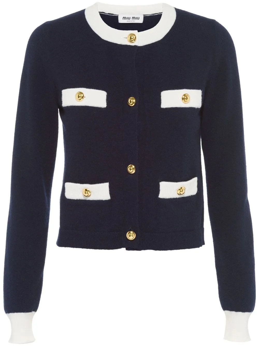 two-tone cashmere cardigan | Farfetch Global