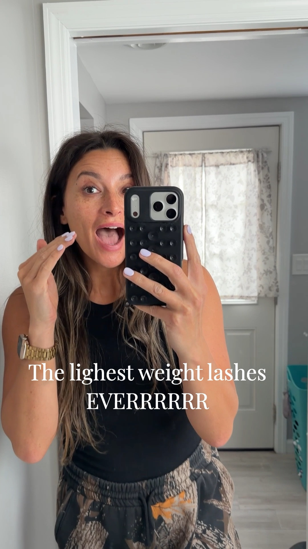 Didn’t realize they stay on for a week 😅🤣 pleasantly surprised at how light weight and easy they were to apply! 