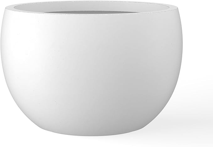 Kante 19.9" Dia Round Concrete Planter, Outdoor/Indoor Large Bowl Plant Pots with Drainage Hole a... | Amazon (US)