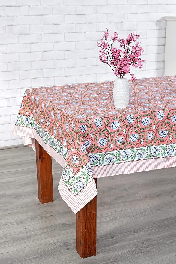Ridhi Decorative Cotton Hand Block Print Dinning Table Cover, Thanks Giving Table Christmas Farmh... | Amazon (US)