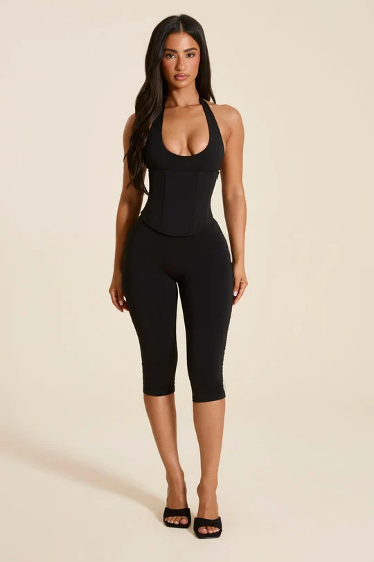 The Sandra Capri Jumpsuit in Black | Mars The Label
