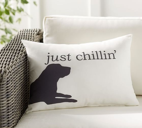 Chill Dog Indoor/Outdoor Lumbar Pillow, 14x20", Multi | Pottery Barn (US)