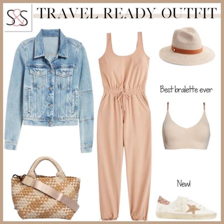 Love this travel jumpsuit perfect for a vacation with golden goose sneakers and a jean jacket. TTS 

#LTKSeasonal #LTKstyletip #LTKtravel