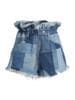 Diego Patchwork Denim Paperbag Shorts | Saks Fifth Avenue OFF 5TH (Pmt risk)