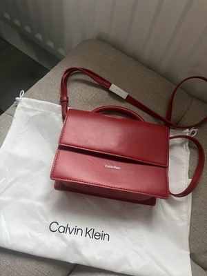 Calvin Klein Bag Red Crossbody Or Handel Brand New with Duster Bag and Dust Bag | eBay UK