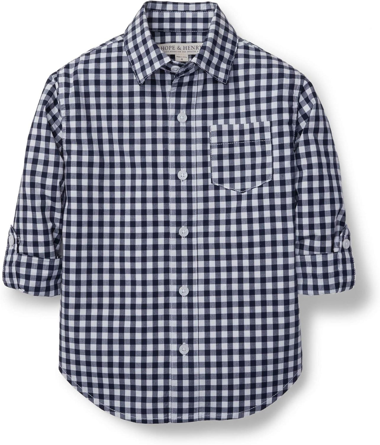 Hope & Henry Boys' Long Sleeve Stretch Poplin Button Down Shirt | Amazon (US)