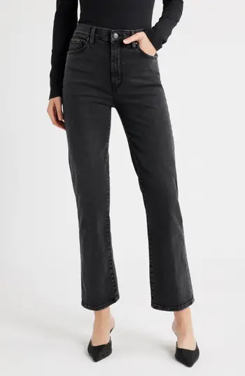 FRAME Le Sleek High Waist Ankle Straight Leg Jeans in Jitter at Nordstrom Rack, Size 25 | Nordstrom Rack