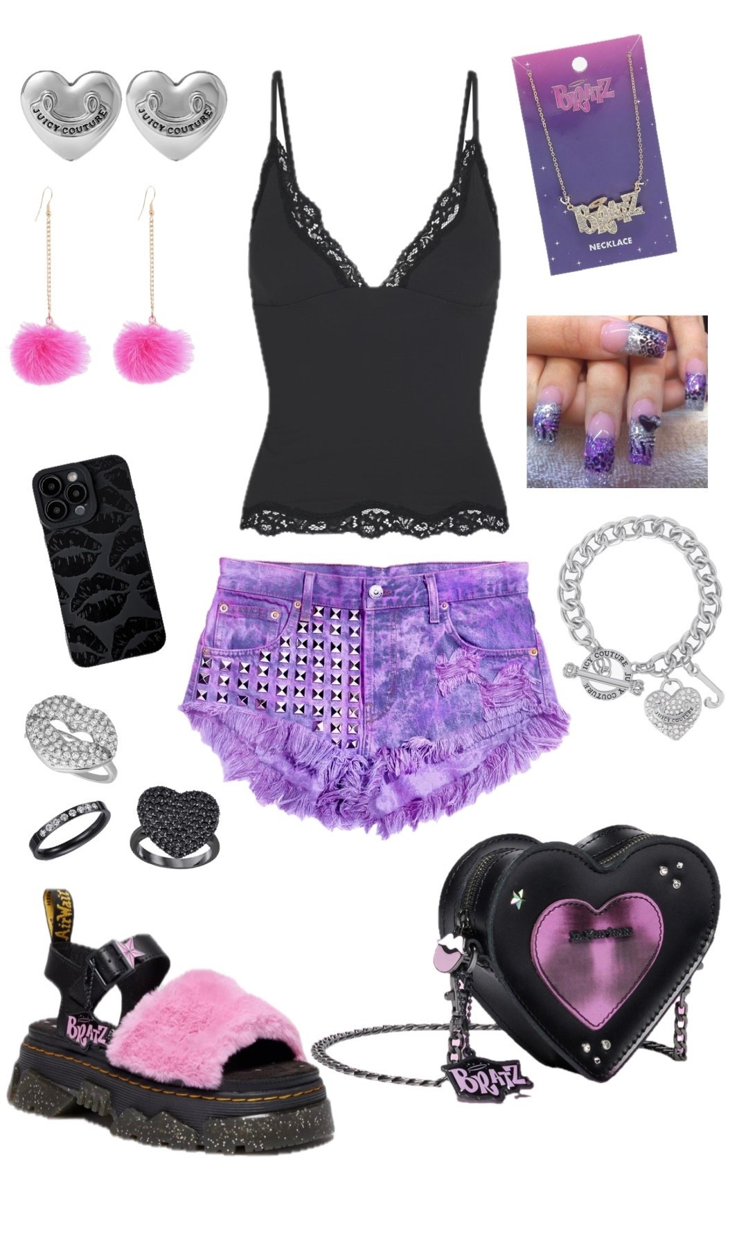 Y2K purple Valentine’s Day outfit 💜✨🖤

#LTKstyletip