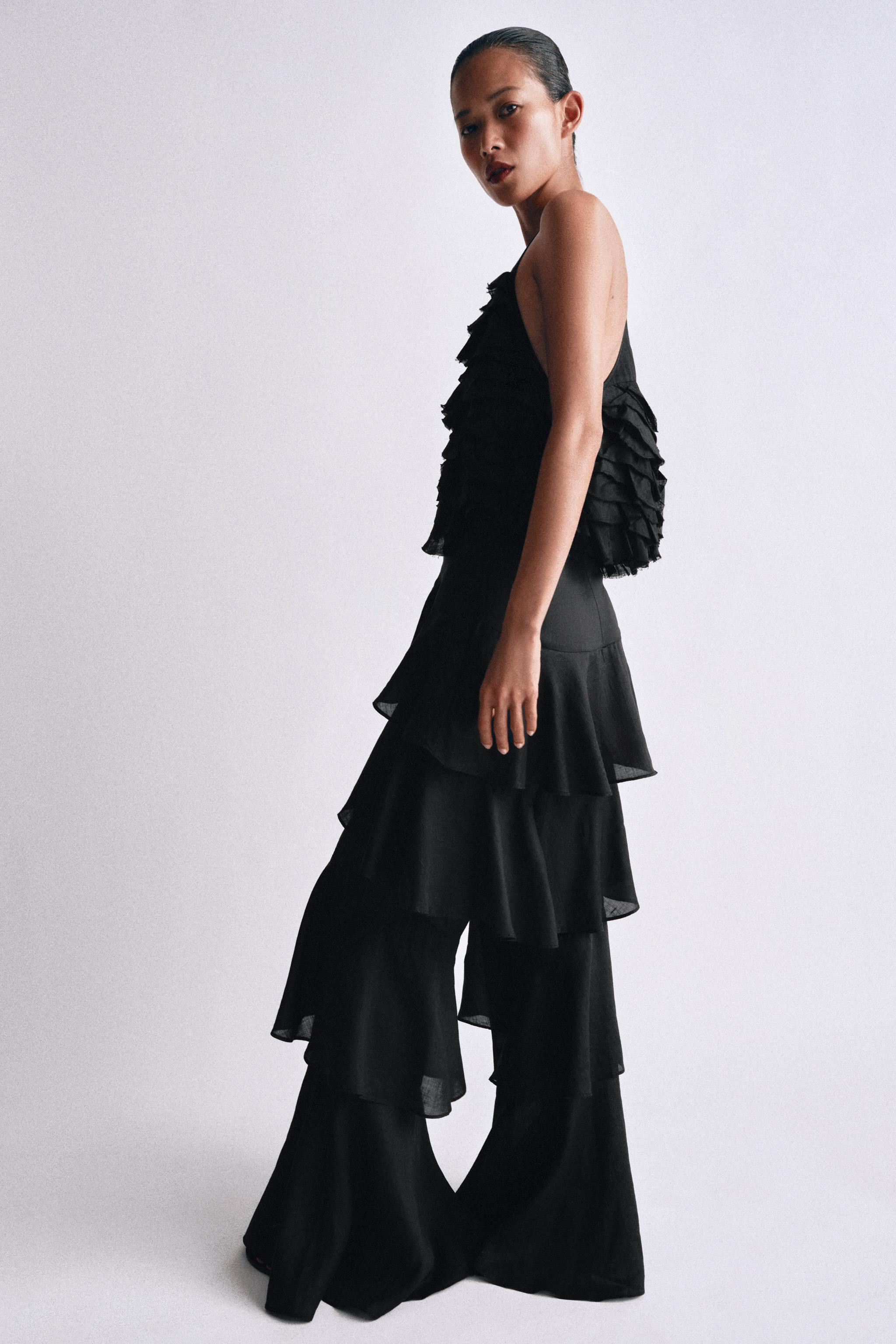 ZW COLLECTION RAMIE RUFFLE PANTS | Zara US