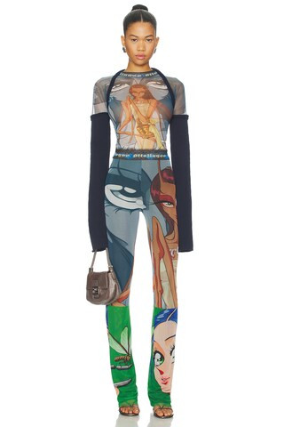 Mesh Hybrid Longsleeve in Julien Ceccaldi Print | Revolve Clothing (Global)