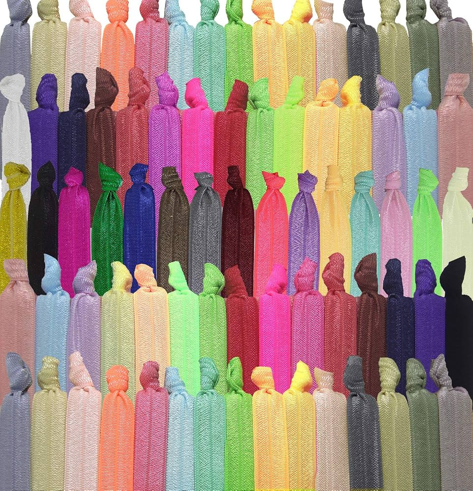 79STYLE 100Pcs No Crease Hair Ties For Women Fabric Hair Ties Cloth Ribbon Hair Scrunchies Knotte... | Amazon (US)