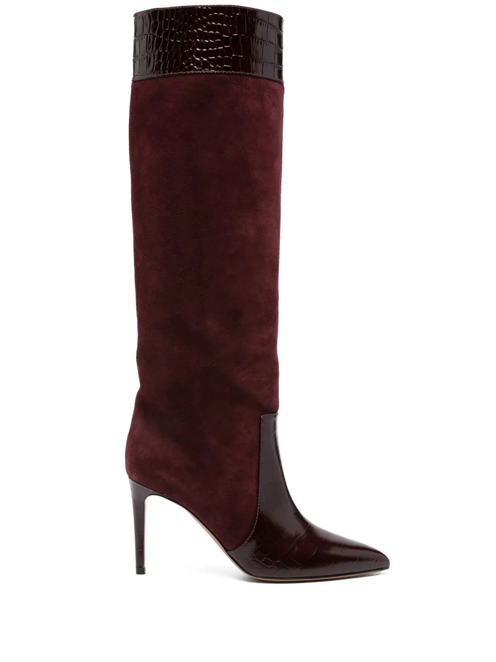 Paris Texas 85mm Crocodile Effect Boots - Farfetch | Farfetch Global
